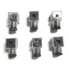 Replacement Electrical Solenoid Valve Coil 4 Pin Plug Connector 12V 24V 220V