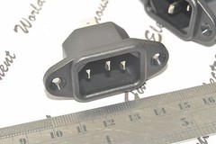1pcs – SCHURTER IEC Inlet C14 Socket AC 10A 250VAC – 6162.0058