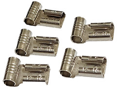 (Pack 6) 12-10 AWG Non-Insulated Female Flag Terminals – 0.250″ Tab