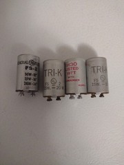 Vtg FS-2 Fluorescent Lamp Starters 14/15/20 Watts GE & Tri-K USA Korea