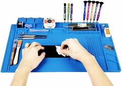 DESKTOP RUBBER ESD ANTI-STATIC HI-TEMP GROUNDING MAT FOR ELECTRONICS REPAIR 16