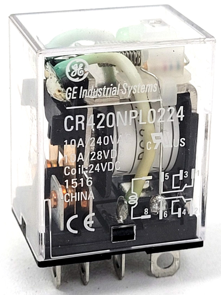 CR420NPL0224 GE 10 Amp 240 VAC 24VDC Coil 8 Pin Relay – Next Day Option