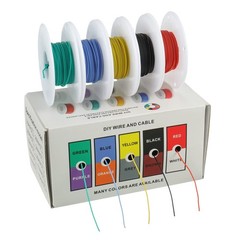Electric Wire 30AWG, Silicone, 5 Colors 32.8ft, 300V, Heat Shrink Tubing