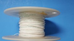 (50FT)Hook-up Wire, M22759/11-24-9, Whitmor, 24AWG Silver Coated, 600VAC, White