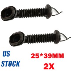 2PC 25x39mm Car Harness Wiring Door Tube Rubber Sleeve Dust-proof Oval Black HOT