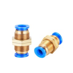 Equal Pneumatic Bulkhead Union Connector Push In to Connect Tube Fitting