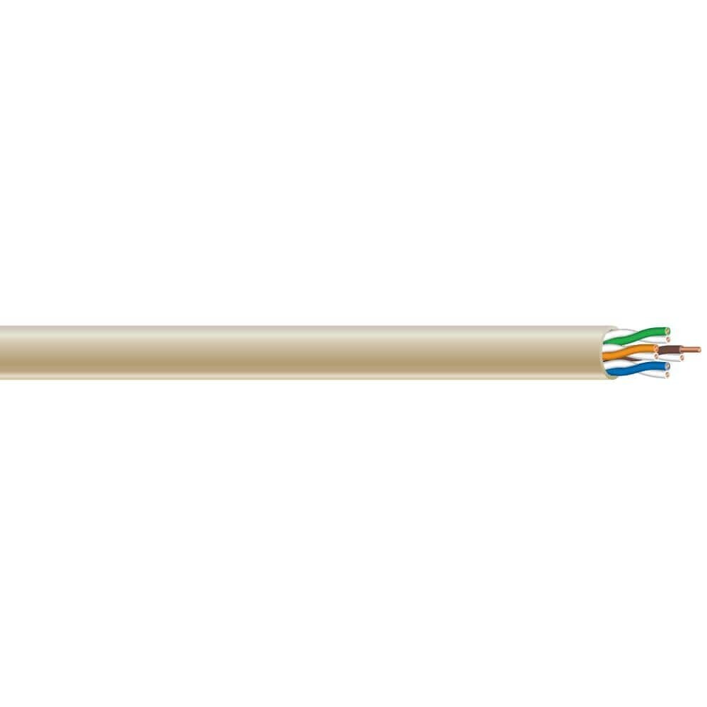 Southwire 300 ft. Tan 24/4 Solid CU CAT5e CMR-CMX Indoor/Outdoor Data Cable