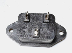 1pc NICOON NC-174 AC Power Inlet Socket 6A 250V – NOS, Made in Japan