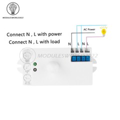 DC12-24V AC110-240V 5.8GHz Microwave Radar Sensor Body Motion HF Detector Switch