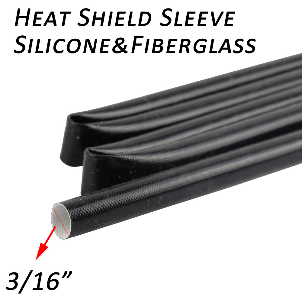 Automotive Heat Shield Sleeve Silicone Coated Wire Insulation Wrap Lot