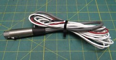 Switchcraft A Series 4 Pin XLR Female Cable Mount w/ AWM 2464 Gray Cable