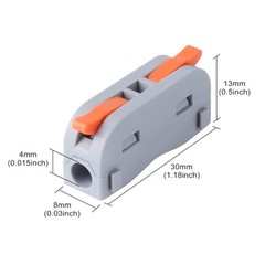 XHF 31PCS Conductor Compact Connectors Lever Wire Nuts, 30 PCS, Orange