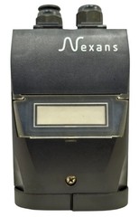 NEXANS LANMARK INDUSTRY IP65/67 OUTLET KIT 2 SNAP-IN CATEGORY 6A BLACK WALL BOX