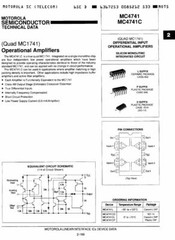 MOTOROLA MC4741CL, 14-Pin Differential Input1 Operational Amplifier, (4 Pieces)