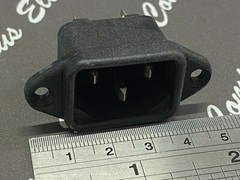 1pc NICOON NC-174 AC Power Inlet Socket 6A 250V – NOS, Made in Japan