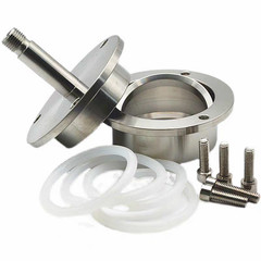 QTY:1 Quartz Glass Vacuum Seal New 304 Tube Furnace Flange Water Cooling Flange