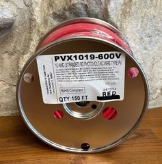 SOLAR PV-PVX 1019-WIRE 10 AWG (19/STRANDED) BC 150 FT RED OR BLACK