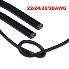 2 Pins DC Power Cable Wire Copper LED Light Strip Extension Cord 22/24/26/28AWG