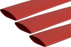 3 Lot TEMCo 1″ Marine Heat Shrink Tube 3:1 Adhesive Glue Lined 12″ long RED
