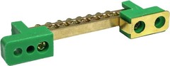 8 Position Brass Terminal Block Bus Bar, 2pcs Grounding Strip