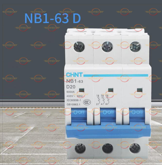 1PCS CHNT Breaker NB1-63 3P D Type D1/2/3/4/6/10/16/20/25/32/40/50/63A 400V New