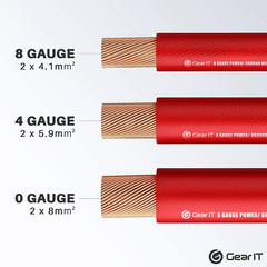 GearIT 1/0 Gauge Wire (25ft Each – Black/Red – 25ft Each,