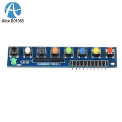 8 Independent Key Button Module With LED Indicator Keyboard Module For Arduino