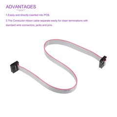 5 Pack Long 30CM 2MM Flat Ribbon Cable IDC 10 Pin Connector