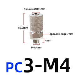 M3-M6 Male Threaded Straight/Elbow Pneumatic Push In Fitting Pipe Tube Connector