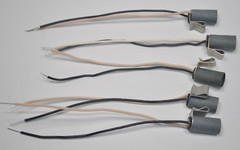 Lot of 5 NOS LEECRAFT 75W 125V Wired Mini Candelabra Bayonet Lamp Holder w/ Clip