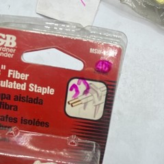 GB Gardner Bender MSW-1540 Fiber Insulated Staple – White -Qty 40🔔