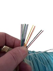 NEW Fiber Optic Cable Turq. Blue 1000 foot Spool Reel of 12 Fiber w/ Aramid Yarn