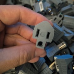 **50** CE 15 Amp 120 Volt Polarized Grounding Adapters Gray 50PCS