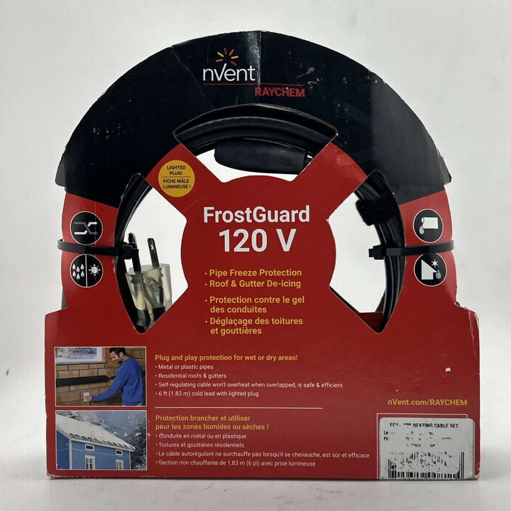 NIB RAYCHEM FG1-12P FROSTGUARD ELECTRIC HEATING CABLE 12 FT.