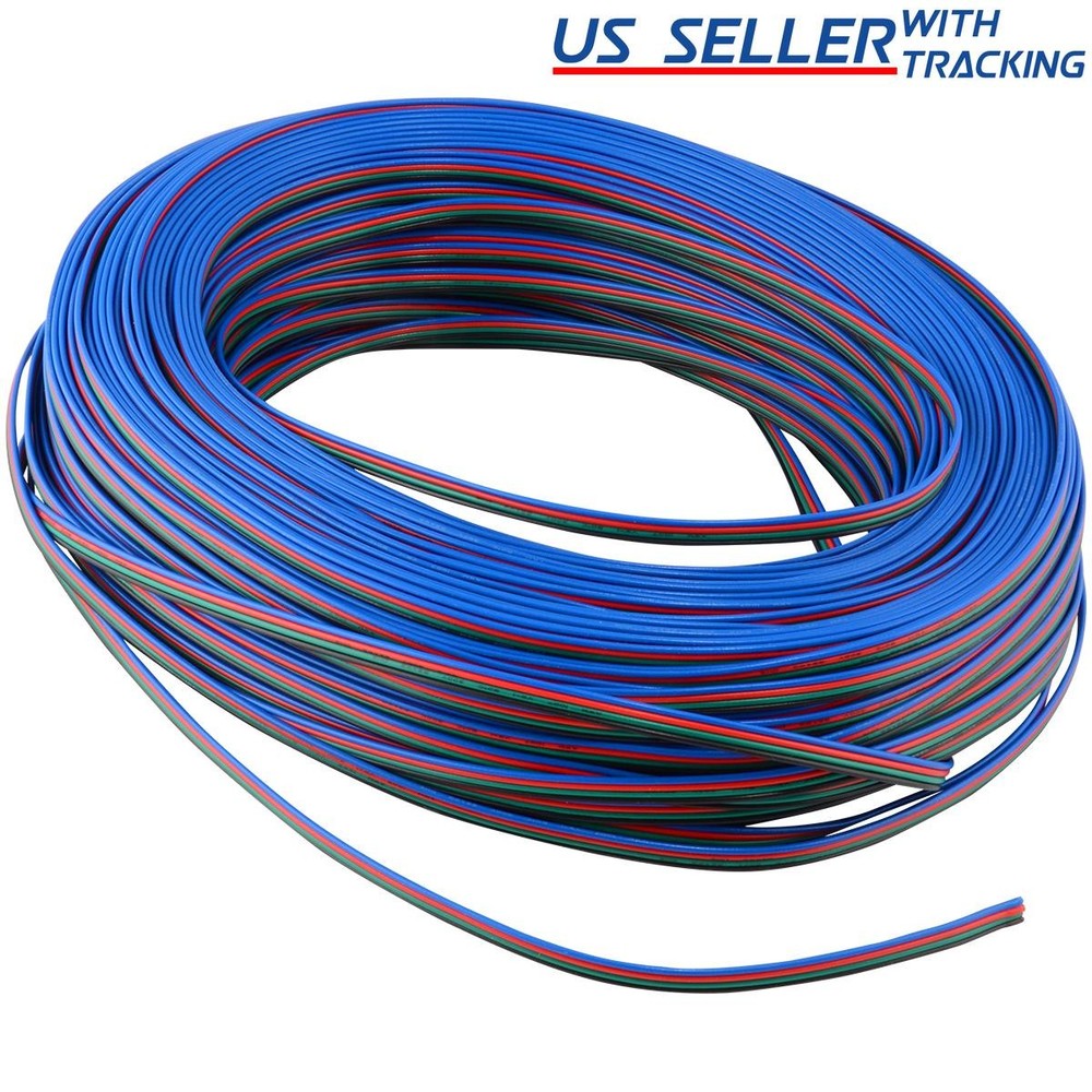 330FT / 100M Four Conductor 20AWG Aluminum Wire for RGB LED Strip Light