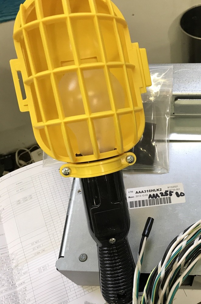 Commercial Work Light Assembly model # AAA25580BJ Otis Yellow W Paperwork