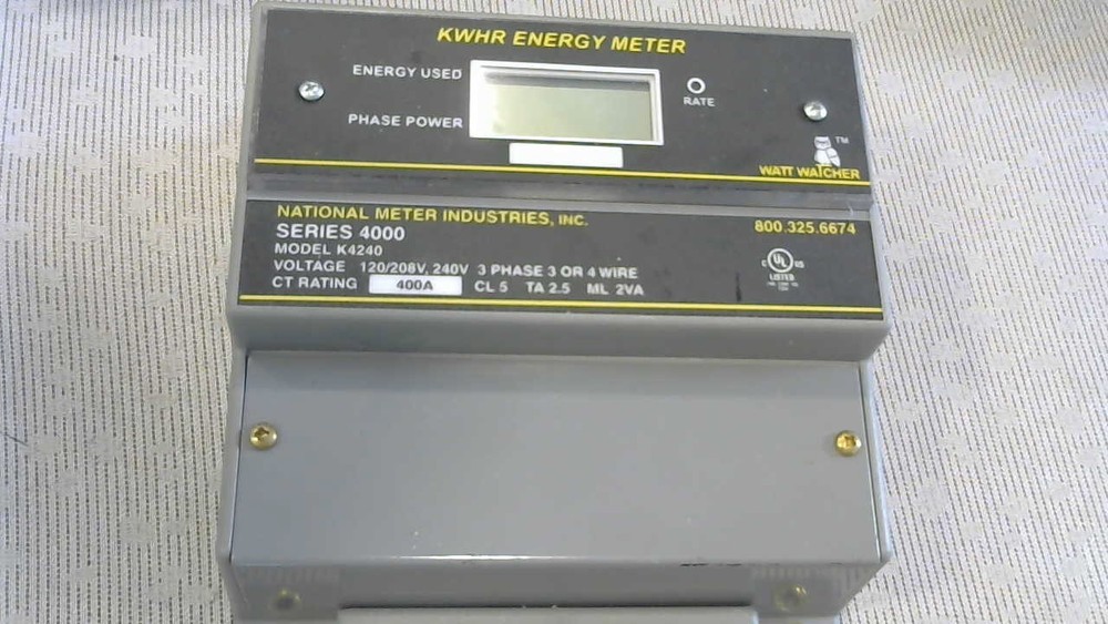 400A, 3P, Kilowatt Hour Energy Meter By National Meter Ind K4240