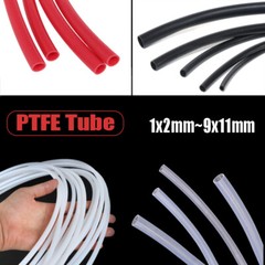 PTFE Tube 600V High Temperature Resistant Connection Conduit 1×2-9x11mm Black