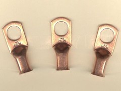 20 Big Bare Battery COPPER Ring Lug Terminal Connector #1 Wire Gauge 1/2″ Stud