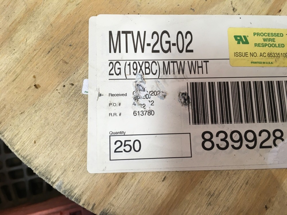Empire wire, MTW-2G-02, 100’ of wire on spool,