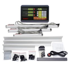 3pcs Linear Scales + 3 Axis Digital Readout DRO Display for Milling Lathe, US