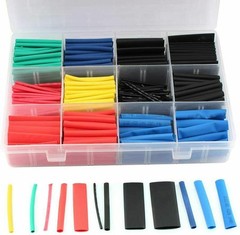 560 PCS. 2:1 HEAT SHRINK TUBING TUBE SLEEVING WRAP CABLE WIRE 5 COLORS 12 SIZES