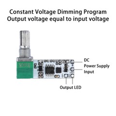 2Pcs DC 3.7V-24V LED Mini Dimmer Constant Voltage Module Knob Potentiometer NEW