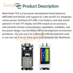 HelTec AutoMation Node T114 LoRa Development Board nRF52840 SX1262 Module Type-C