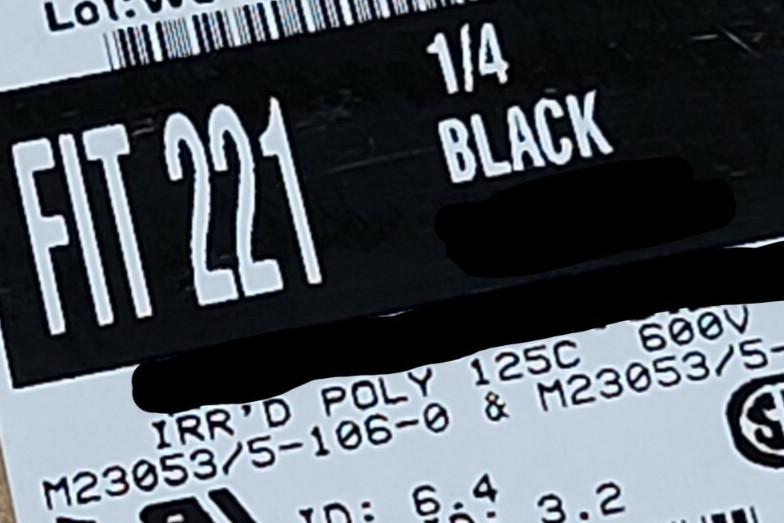 Alpha Wire FIT-221-1/4 Black XLPO 1/4in-to-1/8in 2-to-1 Heat Shrink Tubing /10ft