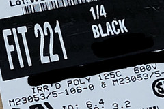 Alpha Wire FIT-221-1/4 Black XLPO 1/4in-to-1/8in 2-to-1 Heat Shrink Tubing /10ft