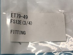 LOT OF 6 MICRON 811-17779 FITTING, FS12E(3/4), ET79-49,TEFLON,1014907, 169092