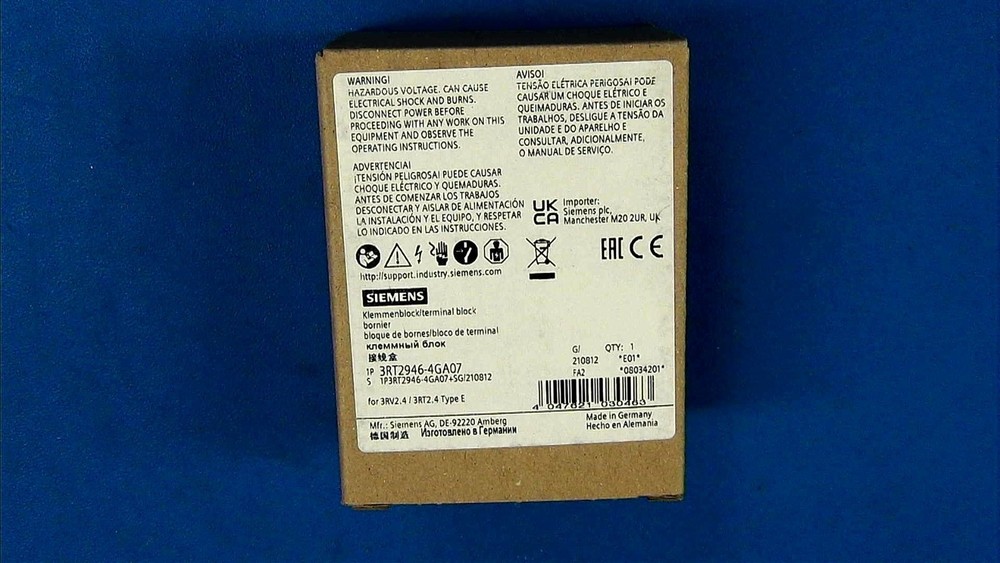 SIEMENS 3RT2946-4GA07 Terminal block type E