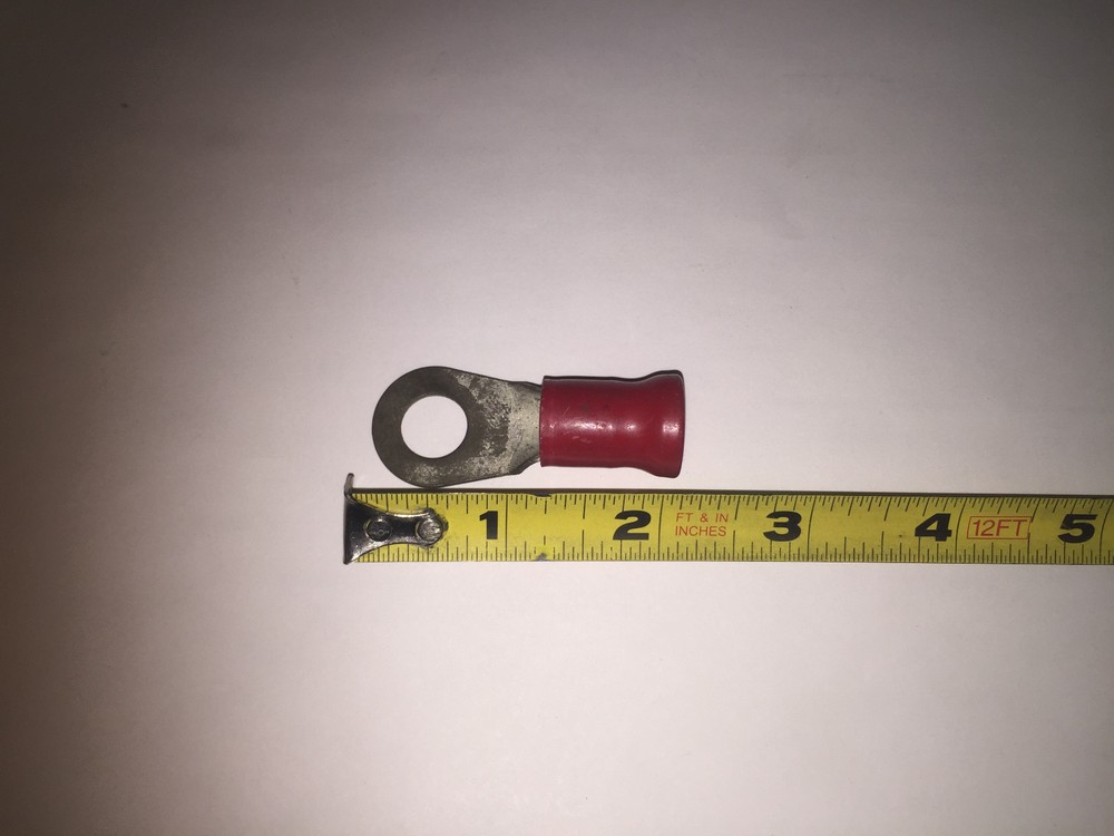 (Pack Of 2) 30 AMP 2w 60-75 1/4″ Lug Ring Tongue Terminals Red