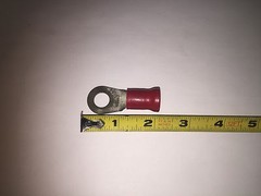 (Pack Of 2) 30 AMP 2w 60-75 1/4″ Lug Ring Tongue Terminals Red